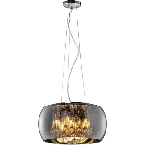 Sospensione Vapore Vetro Cromo E Pendenti Ø40 cm Trio Lighting