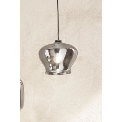 SOSPENSIONE VERVE-1 1 LUCE FUME' ATTACCO E14 SENZA BASE D' ATTACCO D.21CM