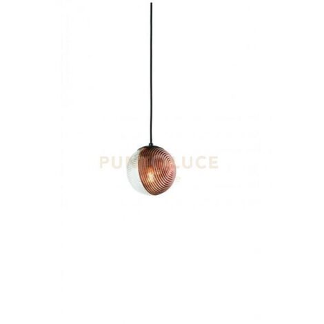 SOSPENSIONE VETRO BELLA 1 RAME D.15CM H.16CM 1 LUCE ATTACCO E27