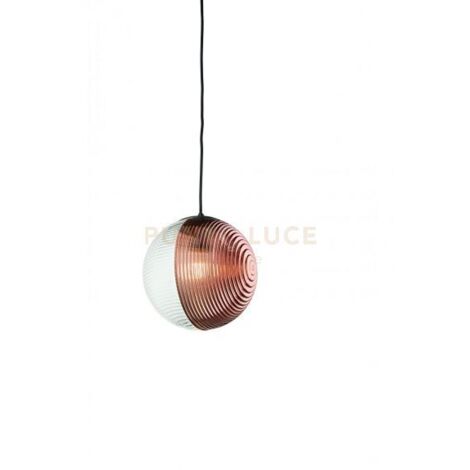 SOSPENSIONE VETRO BELLA 2 RAME D.24CM H.26CM 1 LUCE ATTACCO E27