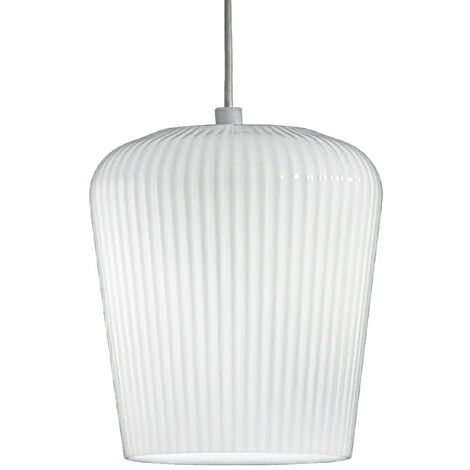 Sospensione vetro bianco gea luce numa e27 led lampada soffitto moderna