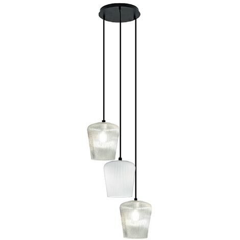 Sospensione vetro bianco trasparente gea luce numa bt3 e27 led lampada soffitto decentramento moderna