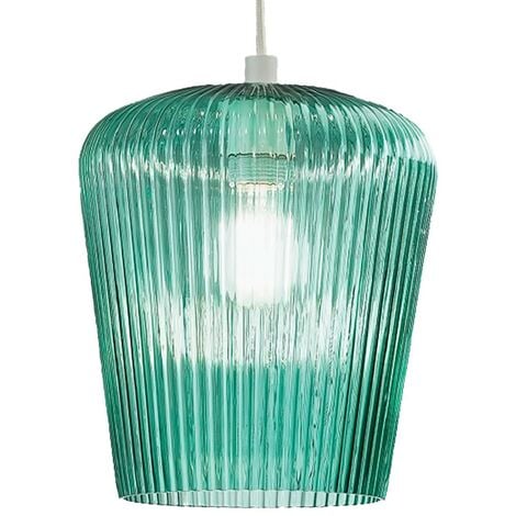 Sospensione vetro verde gea luce numa e27 led lampada soffitto moderna