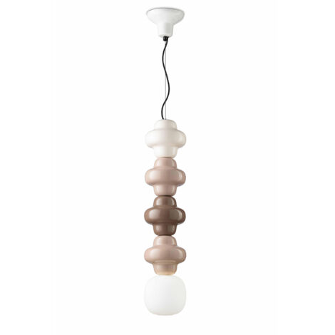 Sospensione Vintage Decò Copacabana 4 Moduli Ceramica Multicolor B-G-A E27