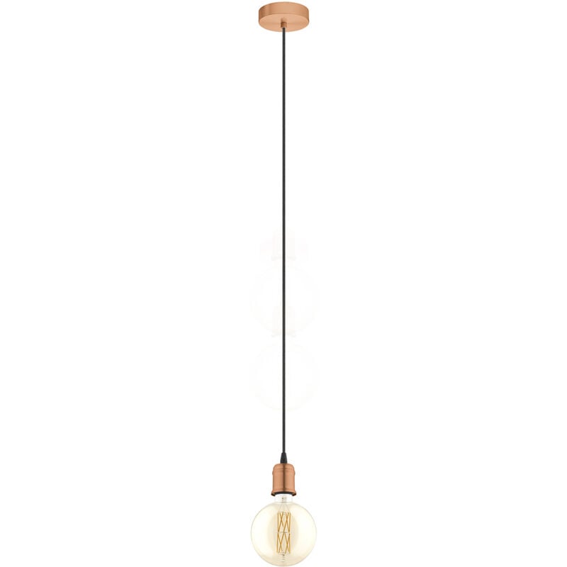 Lampadario a Sospensione Vintage Yorth Acciaio Rame Spazzolato 1 Luce E27