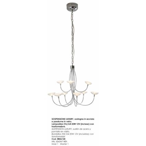 Sosp.luxury h120 9luci vetro - bizzotto
