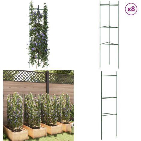 Sostegni per Pomodori 8pz 116 cm in Acciaio e PP - Sostegni per piante - Supporto per pomodori