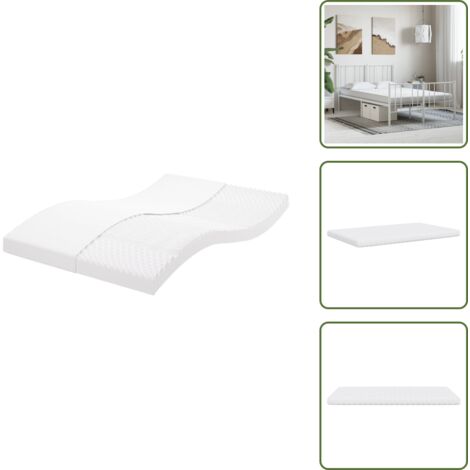 Sostegno al corpo - vidaXL Materasso in Schiuma Bianco 140x200 cm 7 Zone Durezza 20 ILD - Materasso per sonno