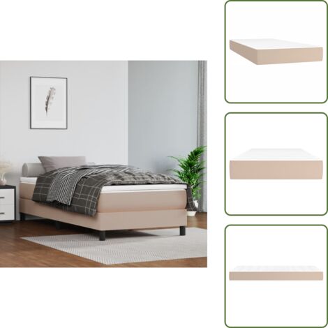 Sostegno medio-duro - vidaXL Materasso a Molle Insacchettate Rigidità Media Cappuccino 120x190x20 cm in Similpelle - Sonno riposante