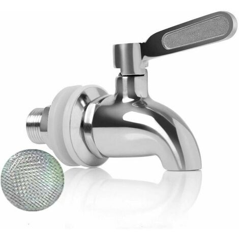 Sostituzione del rubinetto dell'erogatore di bevande, rubinetto del barilotto di vino e birra o bevande in acciaio inossidabile, resistente all'usura, rubinetto di ricambio dell'erogatore da 16 mm