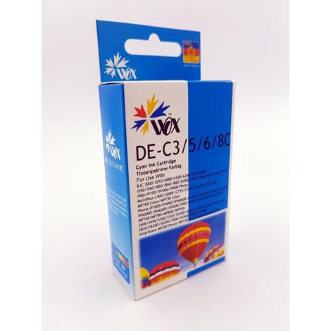 Sostituzione inchiostro Wox Cyan Canon BCI3EC / BCI6EC 4480A002
