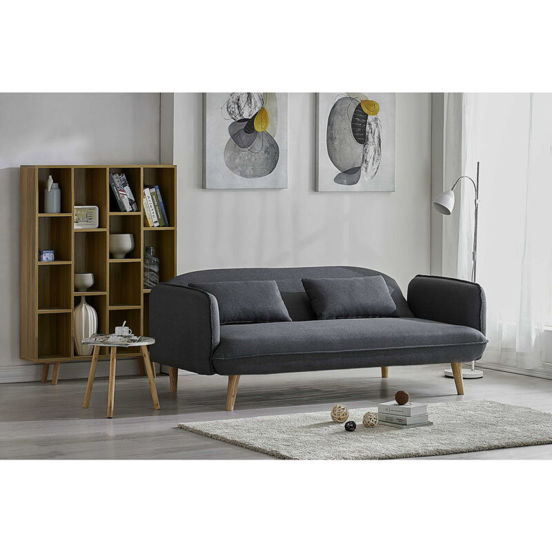 Sotchi Gris Canapé Convertible Scandinave 3 Places