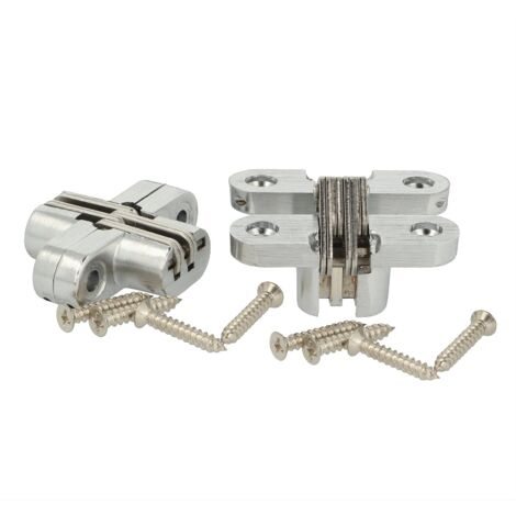 SOTECH 1 Paar Einfrässcharnier VICI Öffnungswinkel 180° für Möbeltüren, Truhen, Klapptische, Ausführung 45 x 13 mm