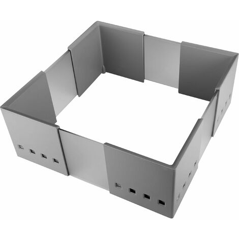 SOTECH 1 Stück CuisioFlex Trennwand Organisationsrahmen Aluminiumgrau / Weiß transluzent