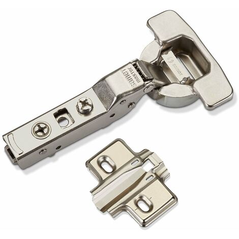 SOTECH 2 Stück Master Toolless T45 Topfband werkzeuglose Topfmontage Eckanschlag 110° mit Dämpfer (Soft-Close) und Kreuzplatte mit Langlochverstellung
