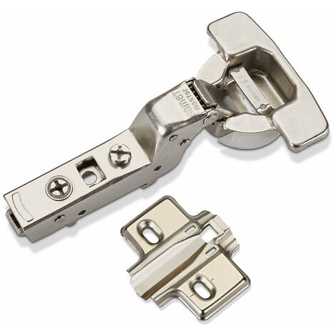 SOTECH 2 Stück Master Toolless T45 Topfband werkzeuglose Topfmontage Eckanschlag 110° ungedämpft Kreuzplatte mit Exzenterverstellung