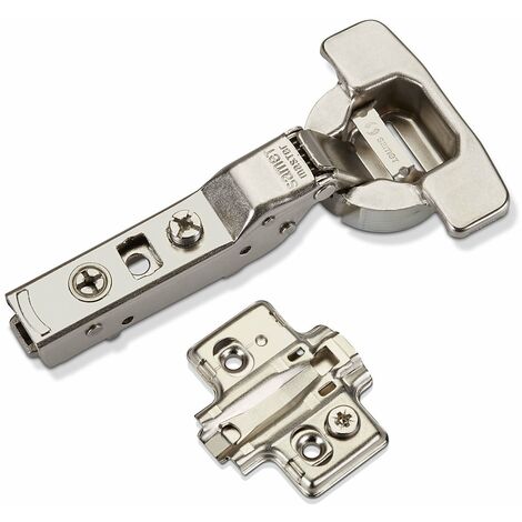 SOTECH 2 Stück Master Toolless T45 Topfband werkzeuglose Topfmontage Eckanschlag 110° ungedämpft Kreuzplatte mit Langlochverstellung