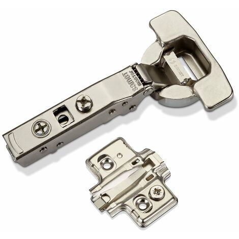 SOTECH 2 Stück Master Toolless T45 Topfband werkzeuglose Topfmontage Innenanschlag 110° mit Dämpfer (Soft-Close) und Kreuzplatte mit Exzenterverstellung