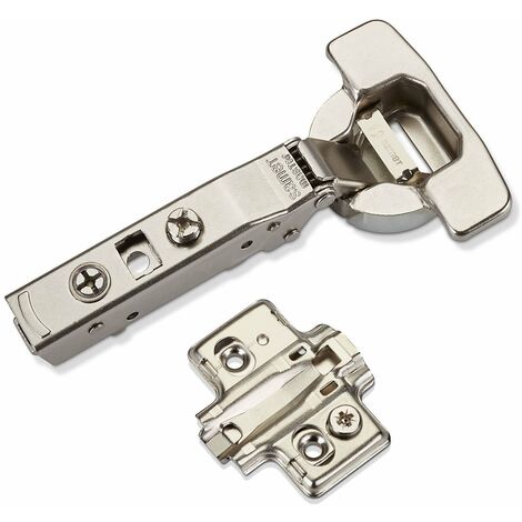 SOTECH 2 Stück Master Toolless T45 Topfband werkzeuglose Topfmontage Innenanschlag 110° ungedämpft Kreuzplatte mit Exzenterverstellung