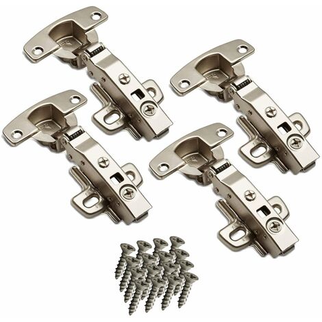 SOTECH 4 Stück Hettich Sensys Topfband 8645i TH52 110 Grad Eckanschlag Höhe / Distanz 1,5 mm mit Soft Close inkl M4x16mm Schrauben Integrierte Dämpfung Automatikscharnier für Kleiderschrank