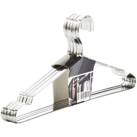 SOTECH Design Kleiderbügel Edelstahl 450 x 193 mm mit Haken, 5er Set