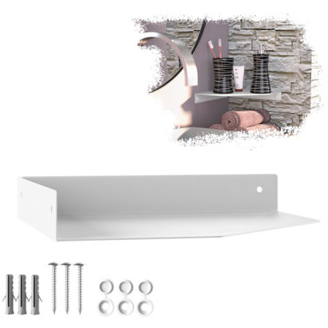 SOTECH Design Wand-Eckregal HOVER Höhe 3 cm inkl. Befestigungsset für Wandmontage, Länge 20 cm, Tiefe 20 cm, weiß, 1 Stück