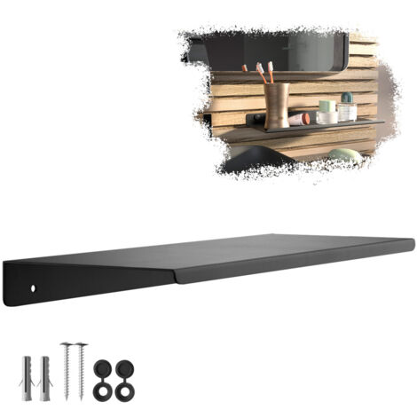 SOTECH Design Wandregal HOVER Tiefe 13 cm Höhe 3 cm Länge 35 cm inkl. Befestigungsset für Wandmontage, schwarz, 1 Stück