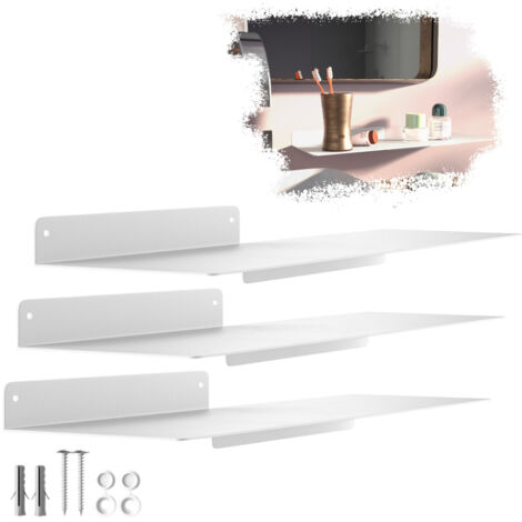 SOTECH Design Wandregal HOVER-VI 45 x 13 x 6 cm inkl. Befestigungsset für Wandmontage, weiß, 3 Stück