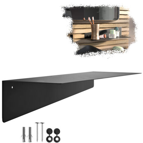 SOTECH Design Wandregal HOVER-VII 35 x 13 x 8 cm inkl. Befestigungsset für Wandmontage, schwarz, 1 Stück