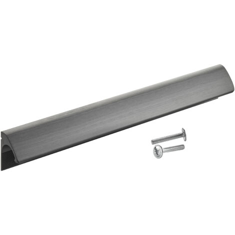 SOTECH Griffleiste Blackline ELEGANCE Aluminium schwarz matt eloxiert (Möbelgriff deckt alte Bohrlöcher ab) BA 192 mm L: 212 mm, 1 Stück