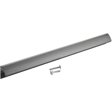 SOTECH Griffleiste Blackline ELEGANCE Aluminium schwarz matt eloxiert (Möbelgriff deckt alte Bohrlöcher ab) BA 320 mm L: 340 mm, 1 Stück