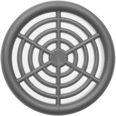 SOTECH Lüftungsgitter zum Einlassen mit Abdeckrand Belüftung Innen und Außen - 1 Stück Ø 48 mm / Einbau-Ø: 42,9 mm / Einbautiefe: 6,8 mm Lüftungsrosette geschlitzt