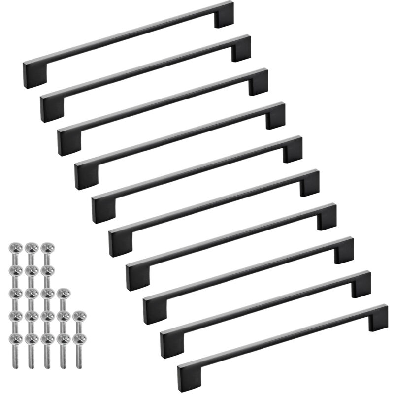 So-tech - Sotech Möbelgriff Bügelgriff Blackline Xii Schwarz Matt Schubladengriff Schrankgriff Inkl. Schrauben - Bohrlochabstand (ba) 224 Mm, 10