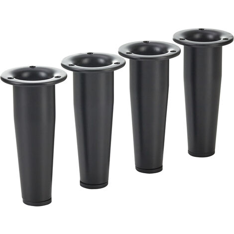 SOTECH Möbelfuß FOX-TROT höhenverstellbar um max. 12 mm Höhe 80 mm schwarz matt, 4 Stück