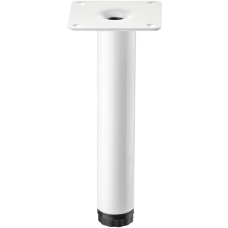 SOTECH Möbelfuß LIMA Höhe 150 mm, Ø 25 mm Höhenverstellbar 10 mm weiss matt Vitrinenfuß Sockelfuß Schrankfuß