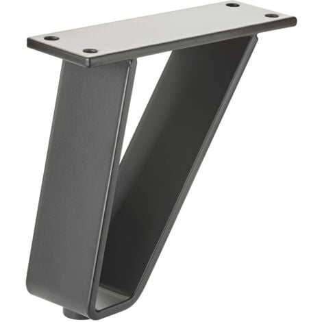 SO-TECH SOTECH Möbelfuß TANGO 118,5 mm schwarz matt, belastbar bis 150 kg pro Fuß Vitrinenfuß Sockelfuß Sofafuß