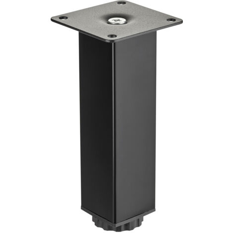 SOTECH Möbelfuß ZULU 38 x 38 x 150 mm schwarz matt, belastbar bis 100 kg pro Fuß, 1 Stück