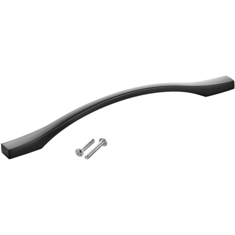 SOTECH Möbelgriff Bügelgriff Blackline XV schwarz matt Schubladengriff Schrankgriff inkl. Schrauben - Bohrlochabstand (BA) 192 mm, 1 Stück