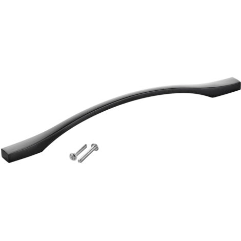 SOTECH Möbelgriff Bügelgriff Blackline XV schwarz matt  Schubladengriff Schrankgriff inkl. Schrauben - Bohrlochabstand (BA) 224 mm, 1 Stück