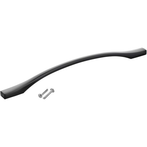 SOTECH Möbelgriff Bügelgriff Blackline XV schwarz matt  Schubladengriff Schrankgriff inkl. Schrauben - Bohrlochabstand (BA) 256 mm, 1 Stück