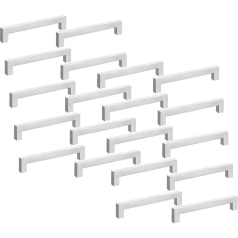 SOTECH Möbelgriff Küchengriff Schrankgriff Bohrlochabstand 160 mm, FormLine EDGE Echt Edelstahl gebürstet 175 x 35 mm, Vierkantrohr: 15 x 15 mm, 20 Stück