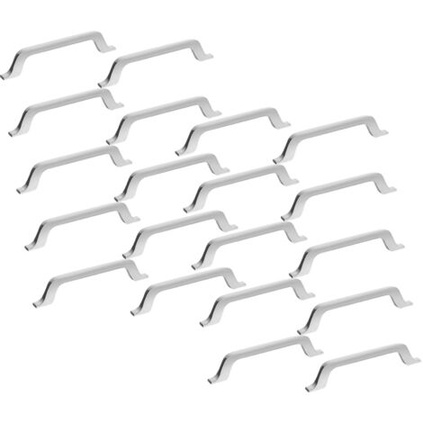 SOTECH Möbelgriff Küchengriff Schrankgriff Bohrlochabstand 160 mm, FormLine WAVE Edelstahloptik 202 x 32 x 13,7 mm, 20 Stück