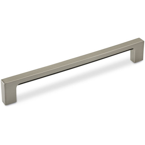 SOTECH Möbelgriff SORT BA 192 mm Edelstahloptik mit schwarzer Gummieinlage, 1 Stück