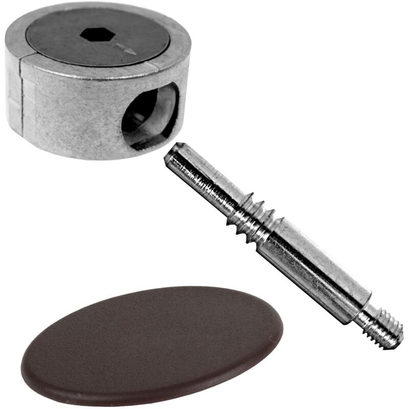 So-tech - Sotech Eckverbinder Fuerte 64 Mm Metall Mit Brauner Kunststoffabdeckung
