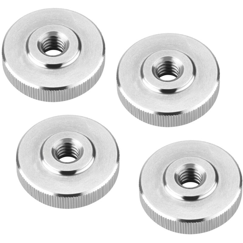 So-Tech Sotech Rändelmutter Edelstahl V2a (ss304) Metrische Griffmutter Mit Gerändelten Seitenflächen - 4er Set M6 Flache Form Din 467
