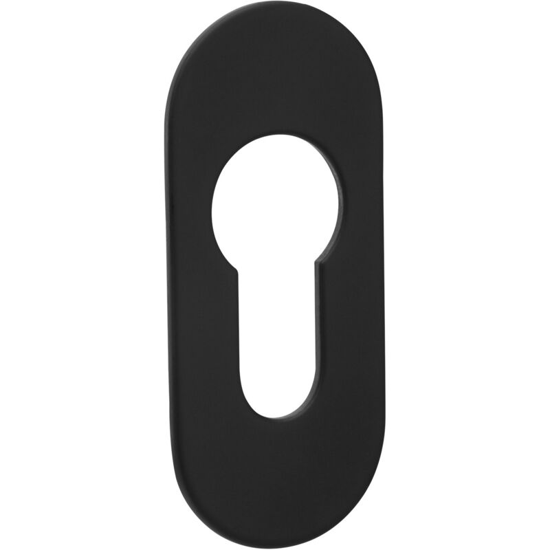 So-tech - Sotech Selbstklebende Edelstahl Tür-rosette - 1 Stück Kleberosette Oval 65 X 28 X 2 Mm Edelstahl Schwarz Für Schlösser Mit