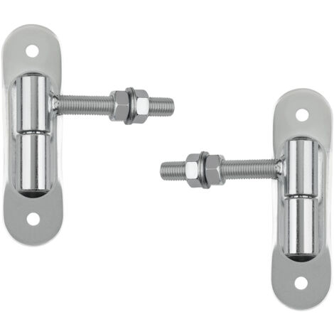 SOTECH Torangel mit Anschraubplatte Stahl verzinkt Torband Türband Torscharnier Hängescharnier Aufschraubband, Ø 24 mm M12 x 96 mm Tragkraft 150 kg pro Stück, 2 x