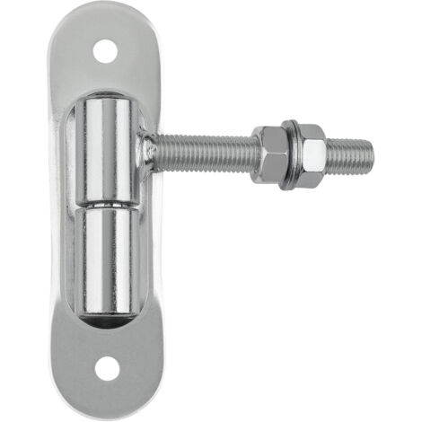 SOTECH Torangel mit Anschraubplatte Stahl verzinkt Torband Türband Torscharnier Hängescharnier Aufschraubband, Ø 27 mm M16 x 96 mm Tragkraft 250 kg pro Stück, 1 x