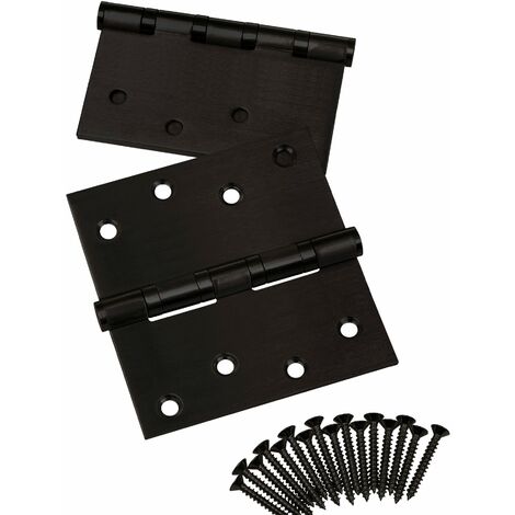 SOTECH Türscharnier Edelstahl Schwarz SS304 101x101x2.5 mm (2 Paar)