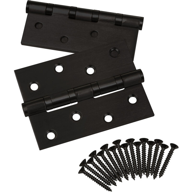 So-tech - Sotech Türscharnier Edelstahl Schwarz Ss304 101x76x2.5 Mm (1 Paar)